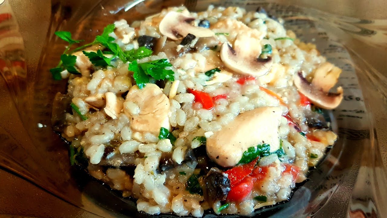 Ризотто С Курицей И Овощами Фото