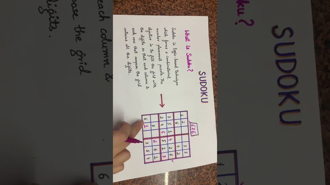 how to solve a 6x6 sudoku youtube