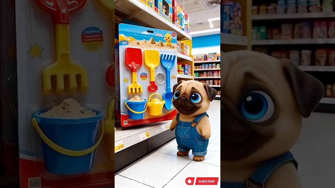 The sand-digging tool set Pug bought is fantastic! 🐾 All his friends had heaps of fun with it! 🏖️✨