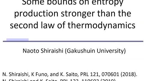 Naoto Shiraishi @ CSH Online Workshop Stochastic thermodynamics of complex systems