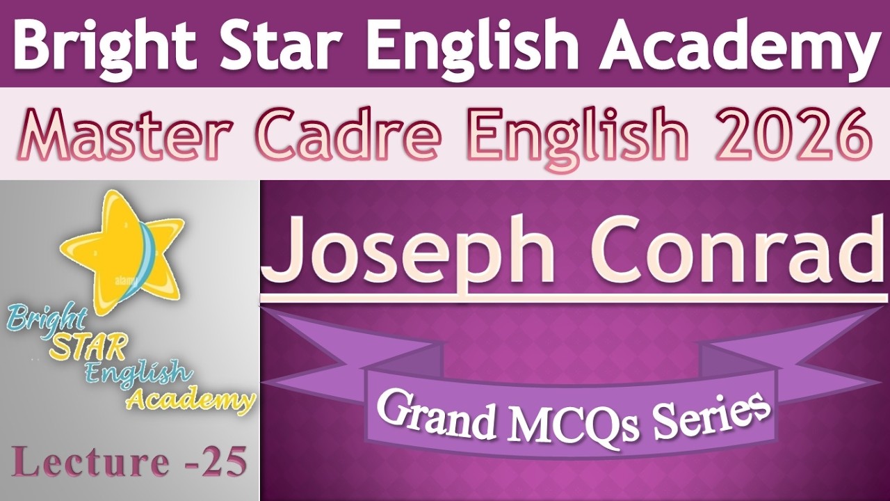 Most Important MCQs on Joseph Conrad #lecture - 25#Modern Age#