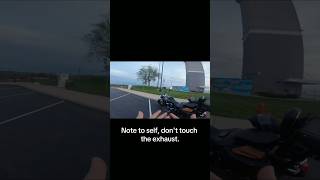 That hurt. #pov #motorcycle #burn #gopro #safety #dumb #bikelife #hurt #cruiser