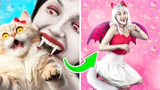 Семья вампиров удочерила Hello Kitty / Hello Kitty хочет стать вампиром