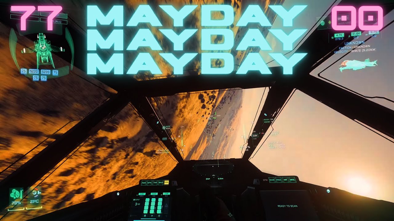 4K HDR // STAR CITIZEN // F7A MKI CONTROLLED DESCENT