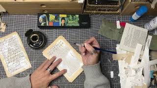 Mark making with a glass pen and ink