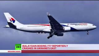 BREAKING Malaysian airliner crashes in E Ukraine over 280 people on board