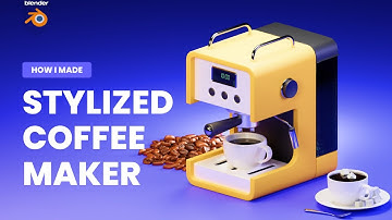 Learn How to Build a Stylised Coffee Maker in Just 9 minutes- Blender 3.4 #blender #stylized 