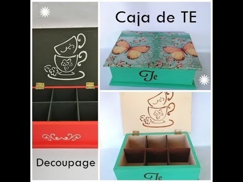 Caja de Te con tecnica de decoupage sin arrugas - YouTube