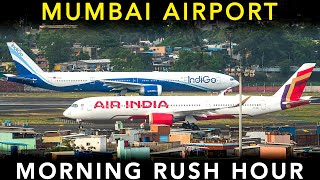 MUMBAI AIRPORT - Plane Spotting | Landing & Take off - Morning RUSH HOUR