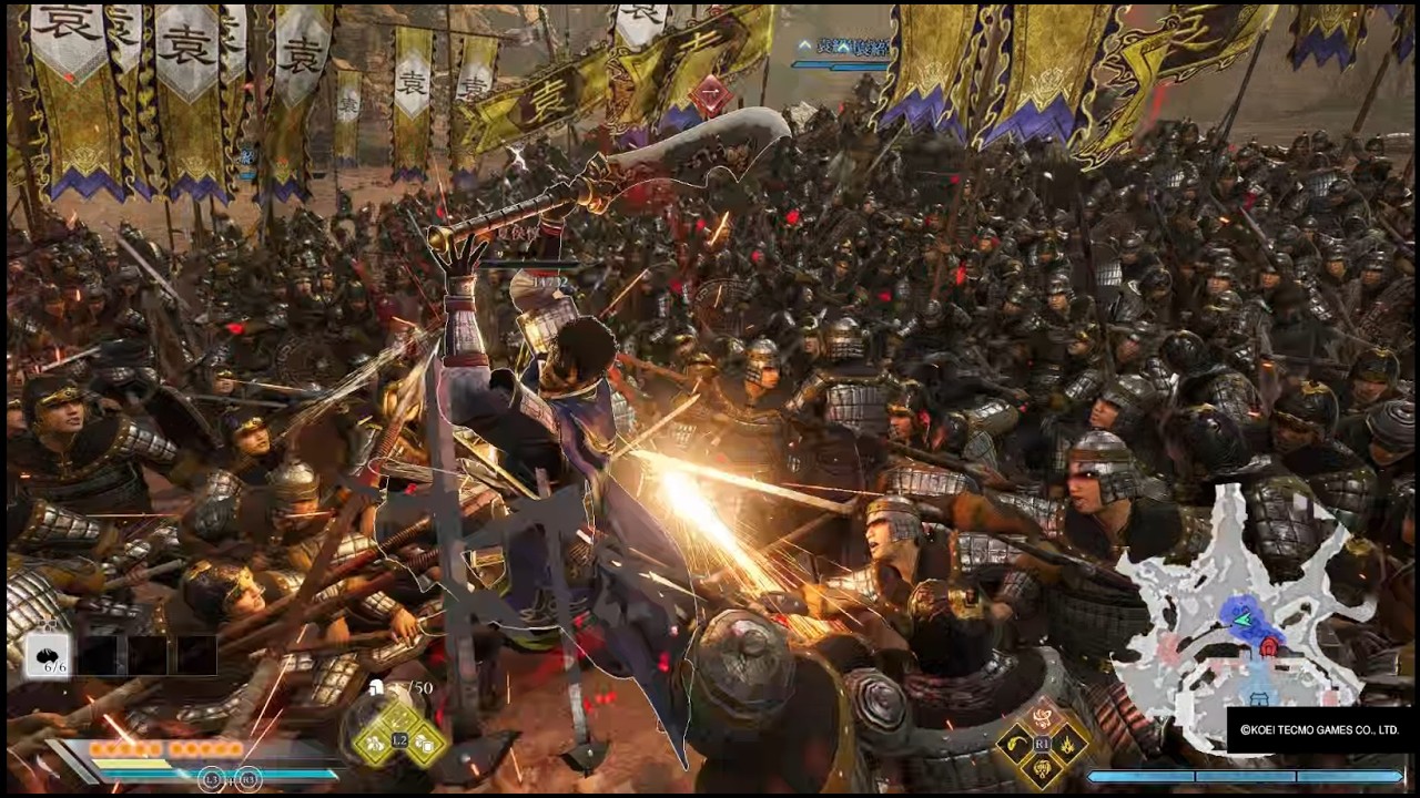 真・三國無双 ORIGINS DLC 夢幻の四英傑 無双に挑む者 官渡の戦い 無双乱舞禁止 武神覚醒禁止 回復なし 攻撃力1843 31:27ダメージ14732