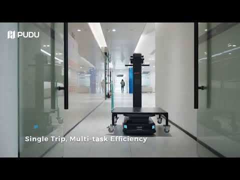 Autonomous Mobile Robot AMR Lift Demonstration - Pudu T300 Lift Demo