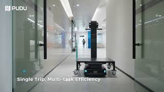 Autonomous Mobile Robot AMR Lift Demonstration - Pudu T300 Lift Demo