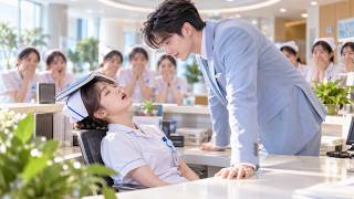 Girl Falls Asleep at Work, Unaware the CEO Is Watching—and Falling for Her!