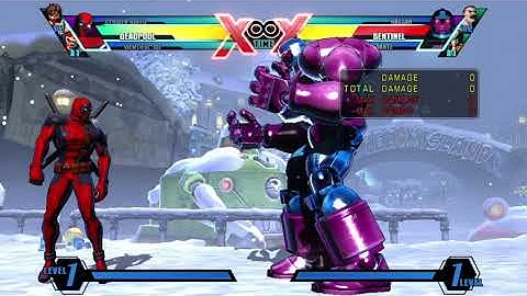 UMVC3: Deadpool - Forward Air Throw Sentinel-Specific Confirm