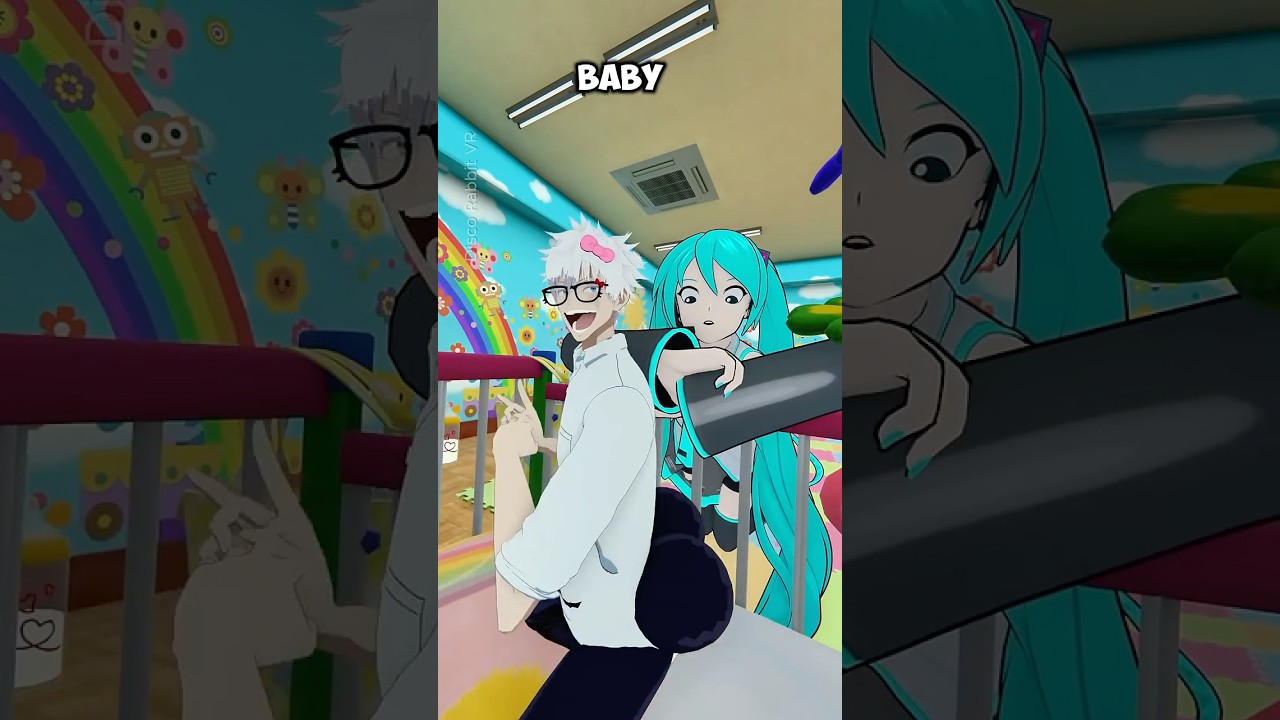 Hatsune Miku Babyfies Gojo 💀🍼 | Pretty Little Baby (VRChat Skit) 