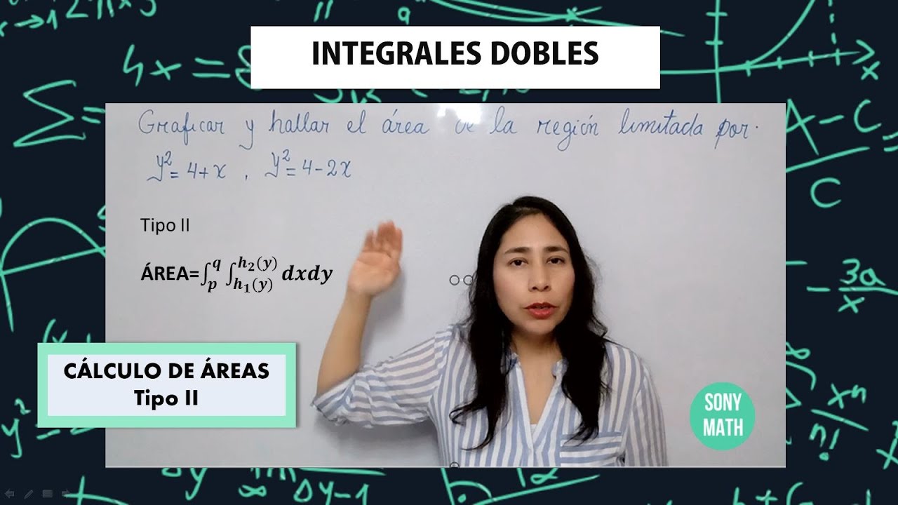 Cálculo de AREAS por INTEGRALES DOBLES Tipo II