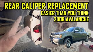 Rear Brake Caliper Replacement 2008 Chevrolet Avalanche in under 45 minutes. No special tools. Easy.