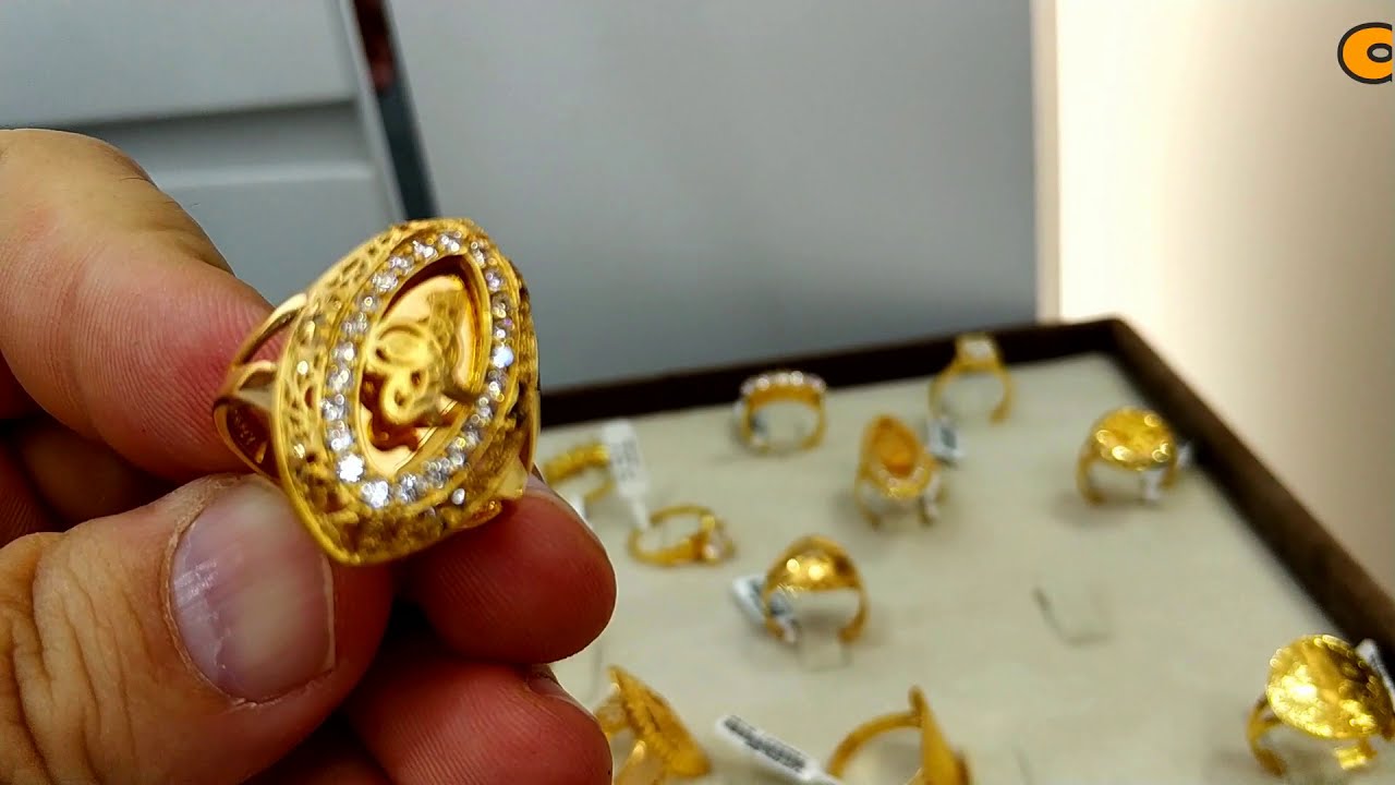 Tugra Altin Yüzük Gold Ring Goldring 22 Karat vergoldet 22 Ayar Kaplama Gelin .