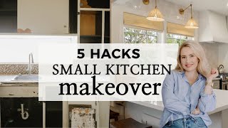 5 Secrets to Transform a NIGHTMARE Kitchen | SMALL KITCHEN MAKEOVER