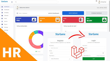Clone project HR Admin Dashboard Laravel 9 | Sample Template