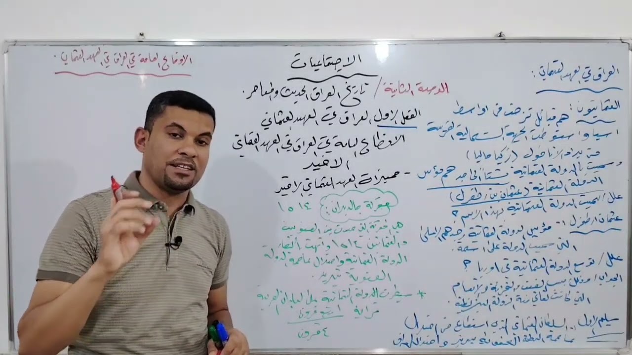 الاجتماعيات للصف الثالث المتوسط، المحاضره رقم (٢٣)، احمد جبار الدايني. 