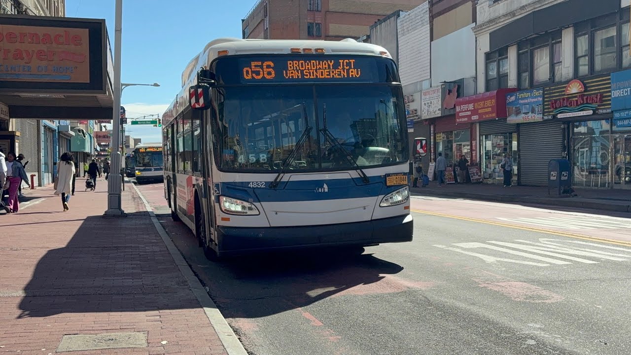 MTA Q56 bus #4832 full ride from Jamaica Av & 165 St to Jamaica Av & Lefferts Blvd.