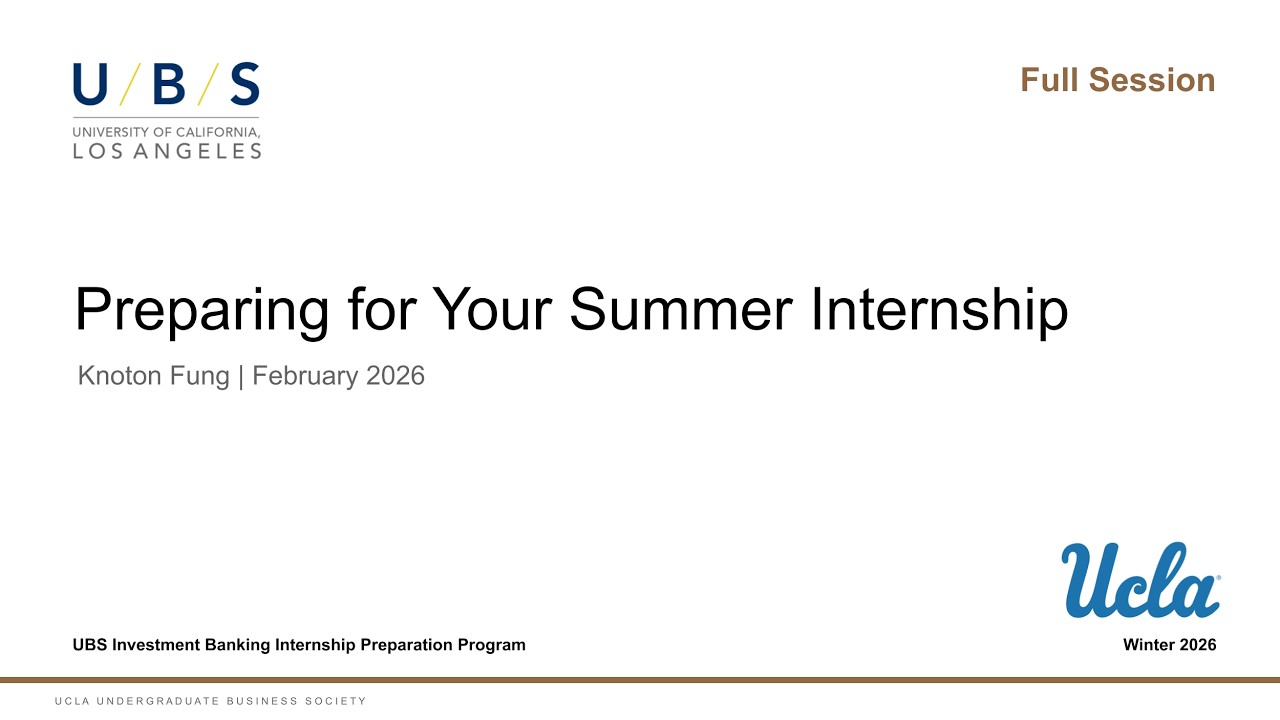 Preparing for Your Summer Internship in Investment Banking