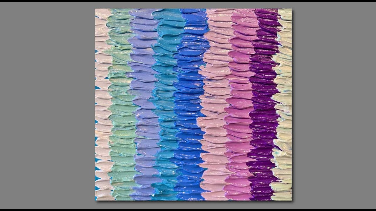 Thick Acrylic Abstract painting / Palette Knife painting / Art therapy ...