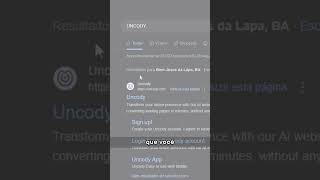 CRIE UM SITE EM MENOS DE 10 MINUTOS! #uncody #site #rapido #technology #shorts #explore