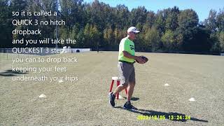 QB Gun 3 Step No Hitch Dropback Footwork: Learning to Throw Routes on Time and in Rhythm Profile