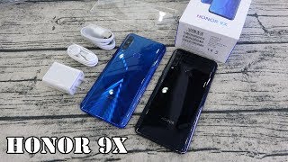 Honor 9x Midnight Black, Sapphire Blue colors unboxing | camera, fingerprint tested