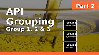 Part 2 - Mineral Base Oil : API Grouping - Group 1, 2 & 3 Explained