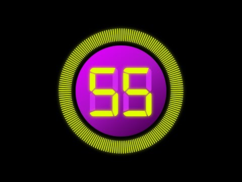 55 Second Countdown Timer with clock Ticking sound & Finish alarm beep #timer #clock #countdown