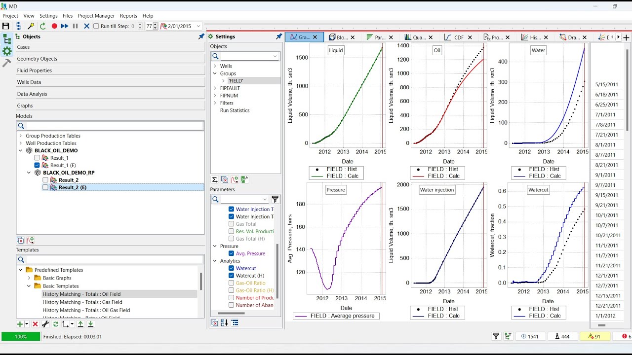 tNavigator 148B: Create & Compare Cases | Initialization & Simulation ...
