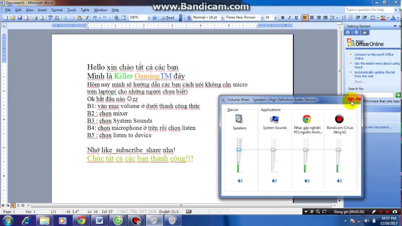 C Ch N I Tr N Laptop Kh Ng C N D Ng Micro Youtube