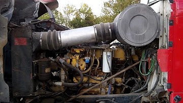 CAT 3406B Diesel - Start Up, Exhaust Sound, and Shutdown