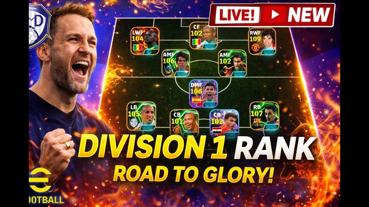 LIVE eFootball 🔴 Road to Division 1 Rank | No Mercy Matches”