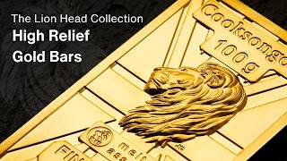 High Relief Gold Bars | Lion’s Head Collection in 999.9 Fine Gold