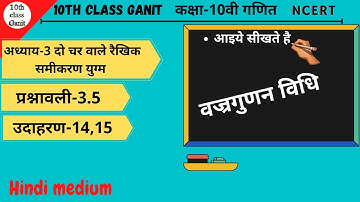Class 10 Maths Chapter 3 | Example 14,15 In Hindi | NCERT | 10th Class Ganit