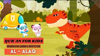 Surah Al Alaq ☆ Memorizing Quran Al Alaq 7x Repetition | Dinosaur Rescue Babybus Game Animation |