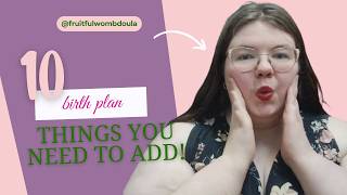 How to Create a Birth Plan || 10 Things You Need to Have