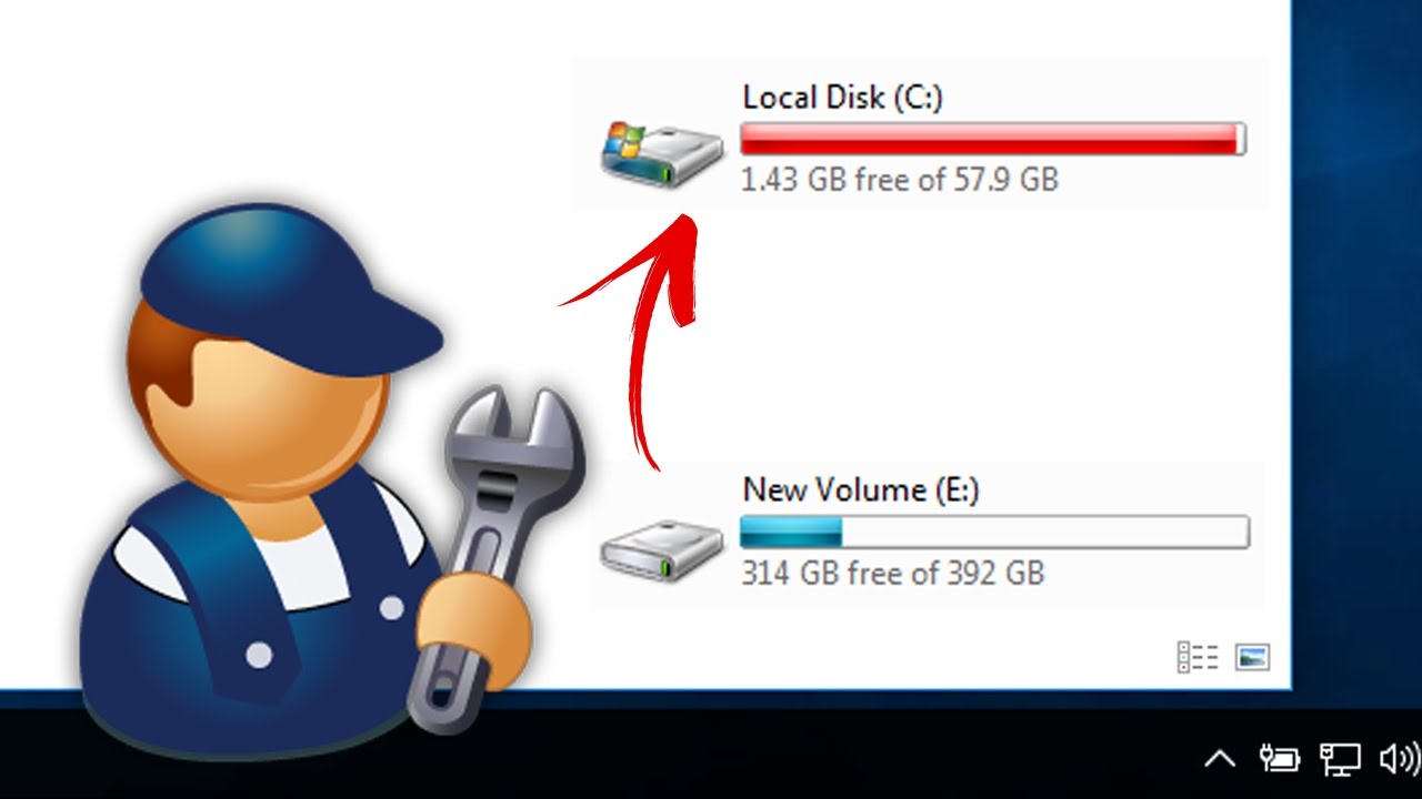 jow to get more disk space on pc