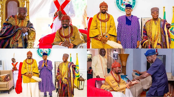 OLU OF WARRI VISIT THE GOVERNOR OF OGUN STATE AND OLUSEGUN OBASANJO