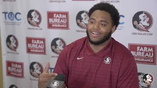 FSU transfer OL addition Jazston Turnetine talks about landing at FSU, wanting to improve