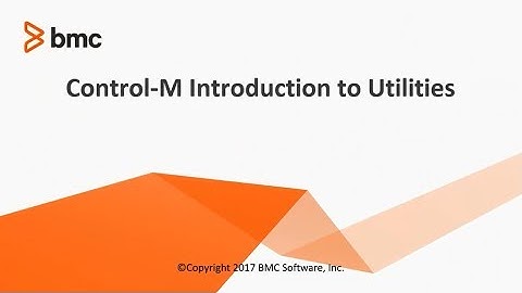 Control-M Introduction to Utilities