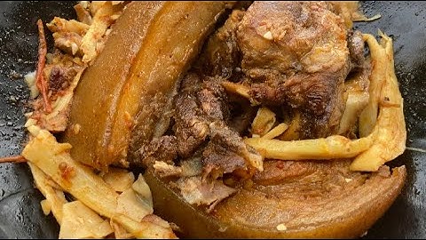 How to cook smoked pork with bamboo shoots || Tasty Pork recipe || Naga Kitchen