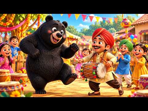 कालू मदारी आया | Kalu Madari Aaya | Funny Dancing Bear | Hindi Nursery Rhyme For Kids | Chiku Rhymes
