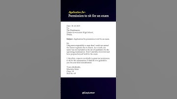 Application for Permission to Sit for an Exam #application #shorts