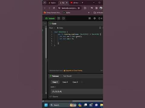 Leetcode problem the running sum of 1d Array. #leetcode #rust # ...