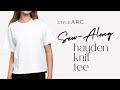 Style Arc | Hayden Knit Tee Sewing Tutorial | Sew-Along | Easy and stylish